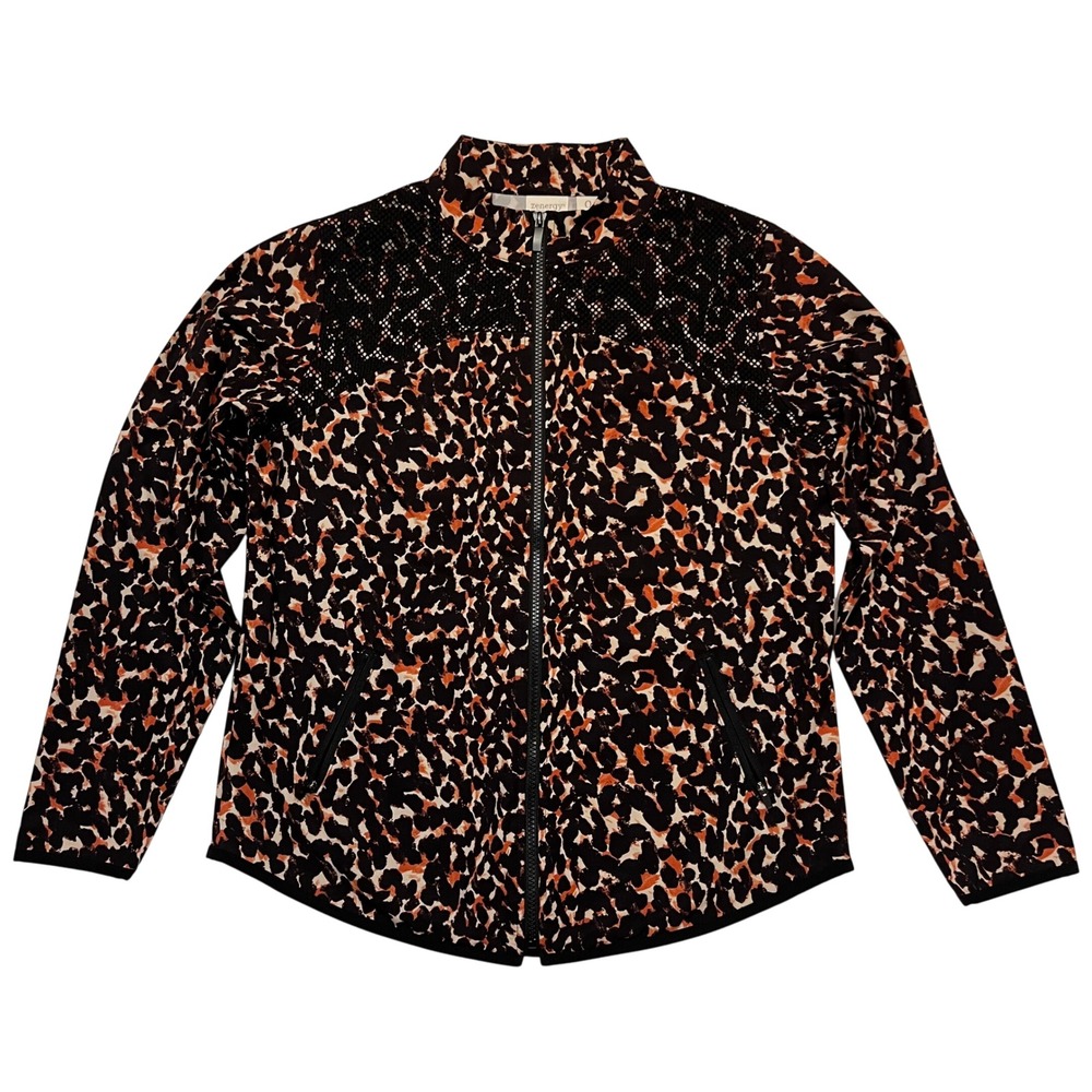 Zenergy by Chico's Animal Print Lightweight Jacket‎ Chico's Size 0 (Size S/4)